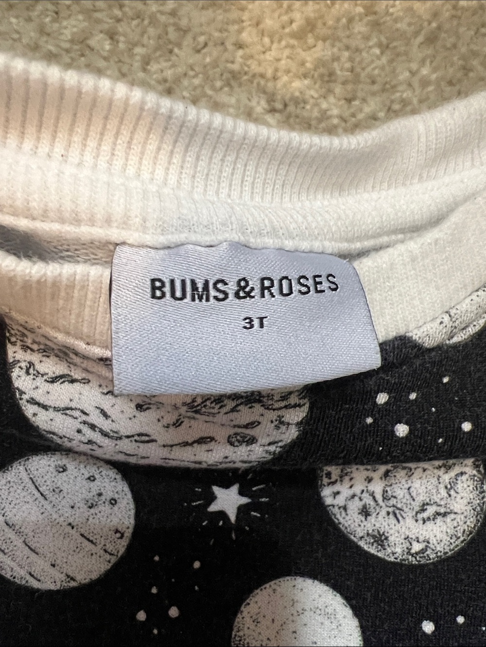 Bums & Roses Space Print Set - 3T - Picture 2 of 2